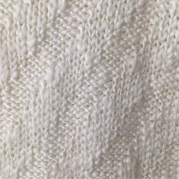 Free People Chevron Tank top Knit Sweater Ivory Size Medium - Picture 9 of 14